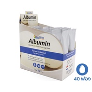 Live Well Albumin 1 Egg White Powder Natural Flavor Portable Sachet 160 G 20 Packets Protein