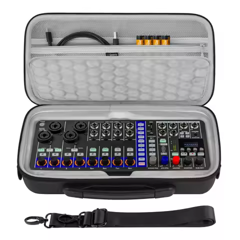 Zoom L6 Max Case Geekria Hard EVA Case for Zoom LiveTrak L6 Max L6 Digital Audio Mixer Recorder Shoc