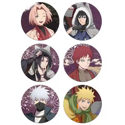 58mm Anime Gaara Haruno Sakura Cosplay COSTUME Badge Pin SPTE Tinplate Brooch Prop Xmas Gift