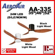 *Exclusive Lightwood* AEROAIR Hugger AA335 DC Motor Ceiling Fan 24W LED 35/4646/52 Low Ceiling