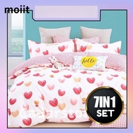 High Quality [HOT CADAR 5D 7IN1 SET ONCE THICK BLANKET BEDSHEET FITTED WITH COMFORTER 7IN1
