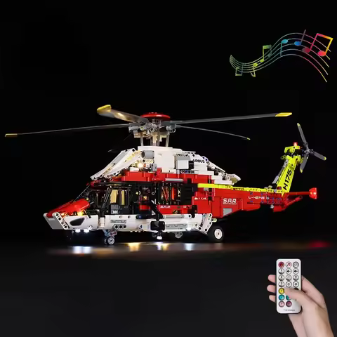 No Model LED Lighting Set Suitable for LEGO Airbus H175 Rescue Helicopter 42145(Excluding Building B