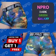 NPD NEW {B1T1} N-PRO DARK GREEN GALAXY SPANDEX CYCLING FOR ALL SPORTS VOLLEYBALL,GYM,YOGA