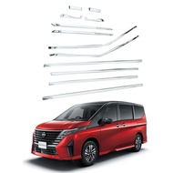 Suitable for 22-23 Nissan Serena Serena C28 Window Trim Stainless Steel Body Sequin Decoration High 