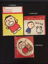 Sanrio Tabo 大口仔1988 - 1989年大貼紙/ 行李箱膠貼紙