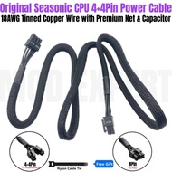 Original EPS CPU Power Cable 8Pin to 4+4Pin Sleeved for Seasonic X-1250, X-1050, X-850, X-750, X-650