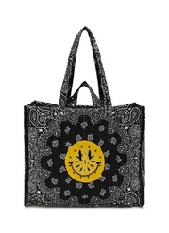 CALL IT BY YOUR NAME MAXI CABAS HAPPY FACE COTTON TOTE BAG