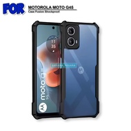 Motorola Moto G45 Moto G34 Hardcase Shockproof Camera Protection Clear Magnetic Ring