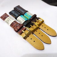 Miliki Tali jam tangan Seiko Casio kulit ukuran 18mm 20mm 22mm 24mm