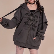 Cute Fox Ears Hooded Jacket Women's Trendy Autumn Winter Design Niche Loose Student National Trendy 