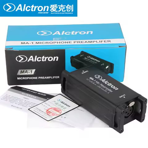 Alctron MA-1 professional microphone preamplifier for Dynamic mic and passive ribbon mic Net Gain Bo