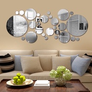 28pcs 3D Mirror Wall Stickers DIY Wall Stickers TV Background Living Room Decoration Bathroom Mirror Decorative Stickers