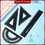 AOTO Professional Geometry Dawing Ruler Set Math Protractor Math Geometry Tool Set with Storage Box 