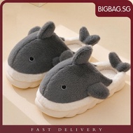 [bigbag.sg] Funny Shark Cotton Slippers Comfortable Home Slipper Cute Shark Home Plush Shoes