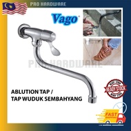Tap Wuduk / Brass Chrome Wall Mounted Long Bib Tap / Tap Sembahyang /Ablution Tap / Tap Surau Masjid