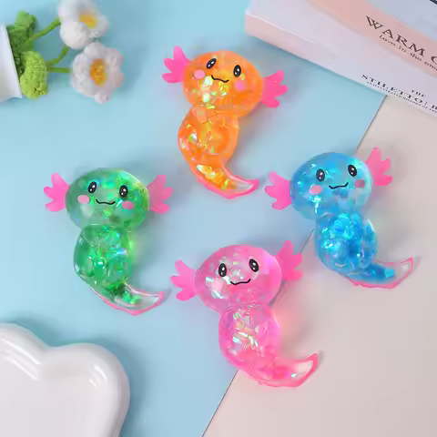Colorful Salamander Maltose Fidgets Toys Squishy Malt Sugar Stretchy Axolotl Fun Squeeze Birthday Su