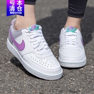 耐克（NIKE）板鞋女鞋春季新款运动鞋COURT小白鞋低帮休闲鞋CD5434-103 FN7141-100白色紫钩 37.5