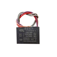 CBB61 Fan Starter Capacitor for Ceiling Fan with Light 1.8+2+2.5 μF Five-Wire 3 Speed Regulating Mot