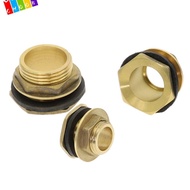 CHAAKIG Hose Barb, Fitting Nut Brass Pipe Joint, Durable 1/2" 3/4" 1" Fish Tank Adapter Male Thread Coupler Connector Adapter Water Tank