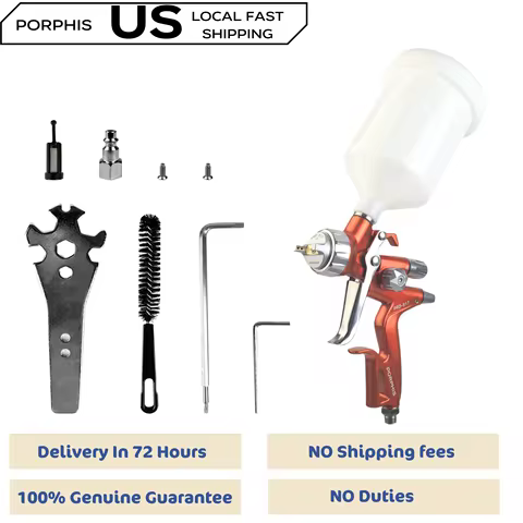 Original PORPHIS VS Split-Nozzle Spray Gun PRD-817 With US Local Fast Shipping in 72Hours For Car Cl