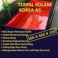 Kolam terpal ikan kotak Bioflok A5 ukuran 3x4x1 meter KOREA
