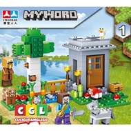 Mainan Brick Bricks Minecraft My World Village Ranch Creeper Mine
