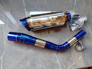 ชุดท่อสลิปออนไทเท Demon Gr200R(เดมอน จีอาร์200อาร์) วัสดุแสตนเลสเกรด304+ปลายท่อเอสซีปากโค้งโครเมี่ยม