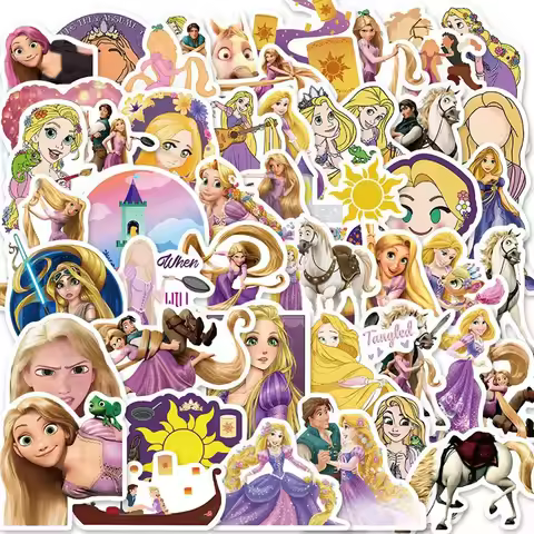 10/30/50pcs Disney Tangled Rapunzel Cartoon Stickers Cute Anime Girl Decal Luggage Guitar Phone Car 