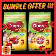 [3Kg] Dumex Dugro Milk Powder Stage 3 Refill Bundle 1.5kg X 2 (1-3 Years)