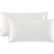 Pack Of 2 Latex Sleeping Bed Pillows W/Removable Tencel Cover Sleep Support Pillow Back &amp; Side Sleepers Freight Free