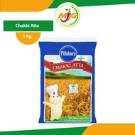 Ez Bizy Pillsbury Flour - Chakki Atta / Wheat Flour - 1kg packet Whole Wheat Flour Baking Ingredients Tepung Atta 面粉