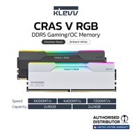 KLEVV CRAS V RGB DDR5 6000MHz CL28, 6000MHz CL30, 6400MHz CL32, 7200 CL34 (2x16GB & 2x24GB) - Black 
