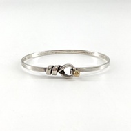 【二手】TIFFANY&Co. 銀925/金750鉤扣手鍊，銀色