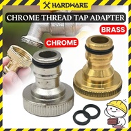 BRASS & CHROME THREAD TAP ADAPTER/BRASS TAP ADAPTER FOR WASHING MACHINE/GARDEN TAP CONNECTOR