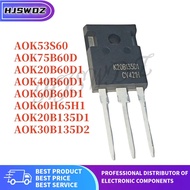 5PCS AOK75B60D AOK30B135D2 AOK60B60D1 AOK20B60D1 AOK60H65H1 AOK40B60D1 AOK53S60 TO-247 mos chip ic K