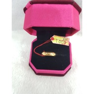 CC963DLM bangkok model ring with genuine yellow gold leaf motif, weight 1.00 no. 17 d 1.8, 300% cont