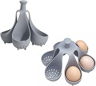 "Silicone Egg Boiler Shelf, Egg Boiler, Egg Stove, Refrigerator and Egg Shelf, Containing 4 or 6 Egg