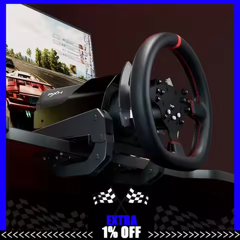 PXN V10 Pro Gaming Car Simulator Racing Gaming Steering Wheel Pedals Vibration Steering Wheel For PC
