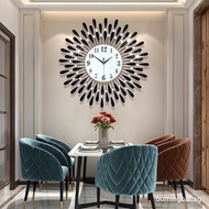 New Luxury Style Diamond Home Decoration Clock Wrought Iron Fashion Living Room Decoration Wall Cloc
