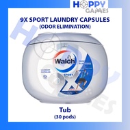 [REFILL PACK / TUB OPTION] Walch Laundry Capsules 9x Sports Walch Laundry Pods Refill Pack 34 / 30 P