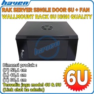 Wallmount Rack Server 6U / Wallmount Rack 6U / Rak Server Ukuran 6U Single Glass Door / Rak Server S
