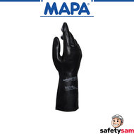 MAPA UltraNeo 420 Safety Gloves Chemical Gloves Neoprene Cotton Flock Lined EN 374 EN 388 Certified
