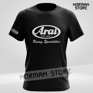 Arai Helmets Motorcycle T-shirt Microfiber Quick Dry Baju Premium Cotton Tees