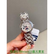 精選好物Longines-浪琴 新月系列 女士簡約氣質石英錶 麥芽糖 真月相 高清藍寶石玻璃 時尚 女士腕錶