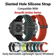 For Amazfit Active 2 2S 3 Premium Sapphire Smartwatch Classic Color Diagonal Hole Silicone Strap Ult