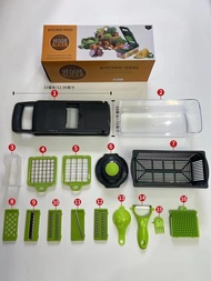 Multifunctional vegetable cutter with box household kitchen potato slicer jelly diced cucumber shred