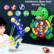 Children's Bow And Arrow Toy Set Outdoor Game Toys Large Dart Board Sticky Balls Bow and Arrow Set