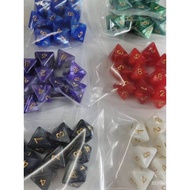 New8The dice design uses an octahedral polygonal shape with eight numbers1-8Colorful Transparent Dic