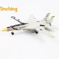[TinCh-t] 1:72 Scale F-14 Tomcat Fighter Jet Model - White & Bla ABS Plastic Aircraft With Detailed 