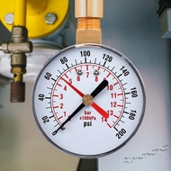 Air Pressure Meter 0-14 Bar Dual Scale Manometer for Air/Oil /Gas /Water Testing